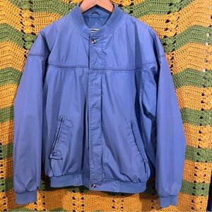 Vintage Windbreaker Blue Bomber Jacket Full Snap Lightweight Men’s